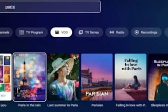 develop a iptv streaming app, admin panel, middleware and subscription plan