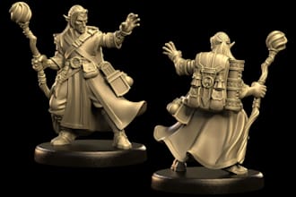 sculpt 3d printing stl file custom tabletop dnd fantasy miniatures character