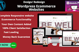 design or redesign wordpress website with elementor