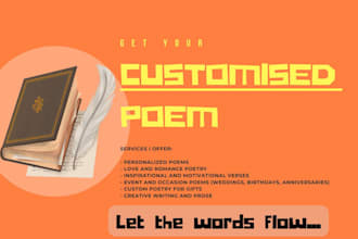 write passionate poems and captivating verses for you
