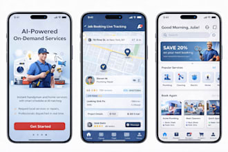 build ai powered handyman, on demand services app for home and local business