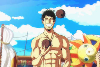 draw you into one piece anime art style