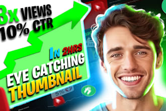 design custom eye catchy youtube thumbnail in 2hrs