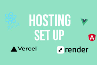 set up hosting for your static site code in vercel or render