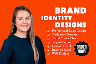 create catchy brand name, business name, product name, slogan and logo