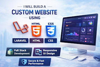 build a custom website with PHP laravel