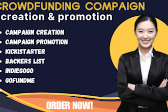 do crowdfunding campaign creation promotion on kickstarter indiegogo gofundme