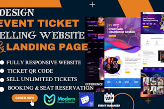 event listing ticket selling marketplace wordpress website event calendar, event