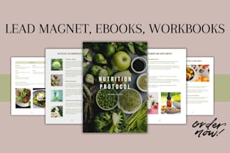 design unique PDF lead magnets, guides and workbooks