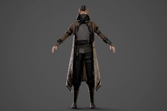 deliver ue5 epic skeleton,realistic 3d game character,arkit retargeting, animate