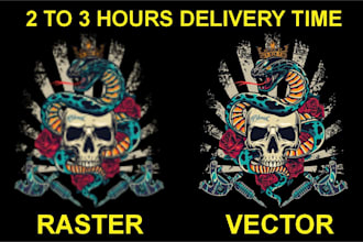 redraw or vector trace your logo or graphics to vector