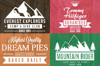 design mountain vintage logo for your business