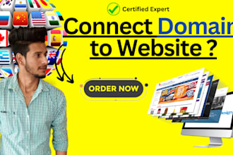 connect domain and setup dns records for your website