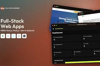 be full stack mern, next js, node js developer