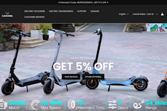 build electric scooter shopify store solar scooter store bycycle bike website