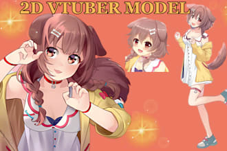 design anime character for your v tuber model, live 2d, anime nsfw, streaming
