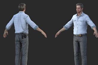 turn 2d to 3d model, rig realistic ue5 character, blendshape, animate 3d model