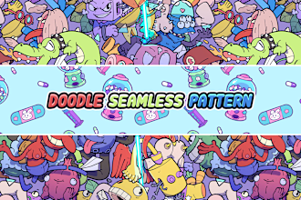 create cartoon seamless pattern