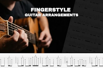 arrange fingerstyle guitar pro tab for any song