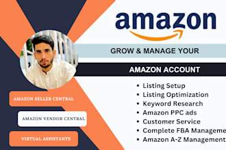 be your amazon, ebay, walmart growth expert PPC, SEO, flat file, and fba setup