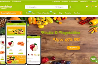 build nourish fruit shopify store grocery store vegetable website fruit website