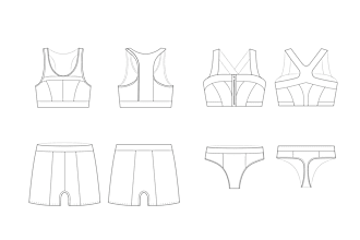 create a fashion technical flat drawing