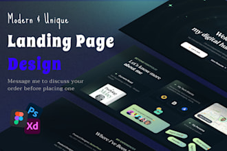 create a clean web landing page UI design with figma