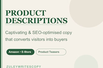 write persuasive SEO product descriptions