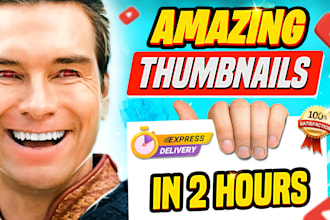 design amazing youtube thumbnail in 2 hours