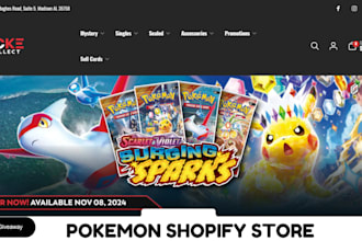 design lucrative pokemon shopify store trading card pokemon game card website