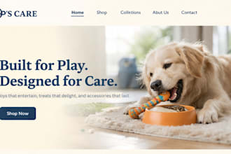 build pet shopify product store pet food store supplement store pet care website