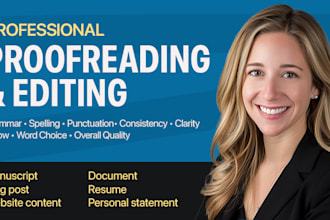 do a professional book proofreading, copy editing, book editing ebook and print