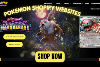 design lucrative trading card shopify store pokemon website gift card pokemon