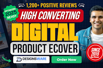 design digital product mockup and ecover bundle