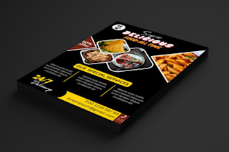 create commercial cafe food menu flyers and poster