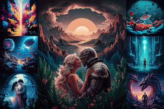 create custom ai generated art portraits landscapes and more