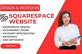 design or redesign a professional squarespace website