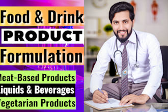 develop recipes for food products, energy drinks, and beverages