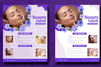 do professional salon, spa, hair, beauty flyers, price lists