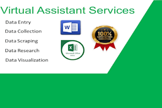 do data entry, copy paste, web research, scraping, email leads, pdf to excel