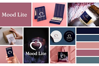 do brand logo, branding kit and brand identity design with brand book guidelines
