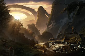do magnificent environment concept art for your video games