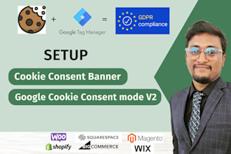 setup cookie consent banner, google consent mode v2 for gdpr and ccpa via GTM