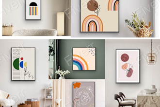 design trending  and printable boho wall art for etsy