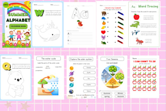 design customised worksheets for pre school and kindergarten