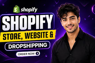 do shopify store design, shopify dropshipping store, redesign shopify website