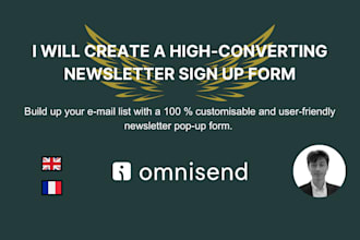 set up a newsletter sign up form for your website