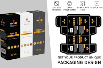 do custom box packaging dieline cut lines and design