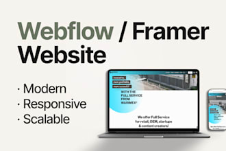 design and build a premium webflow, wordpress or framer website