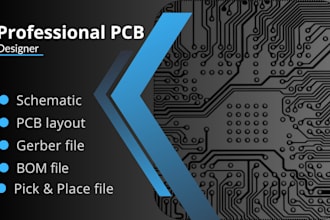 design circuit schematic pcb layout 3d model gerber bom in easyeda or proteus